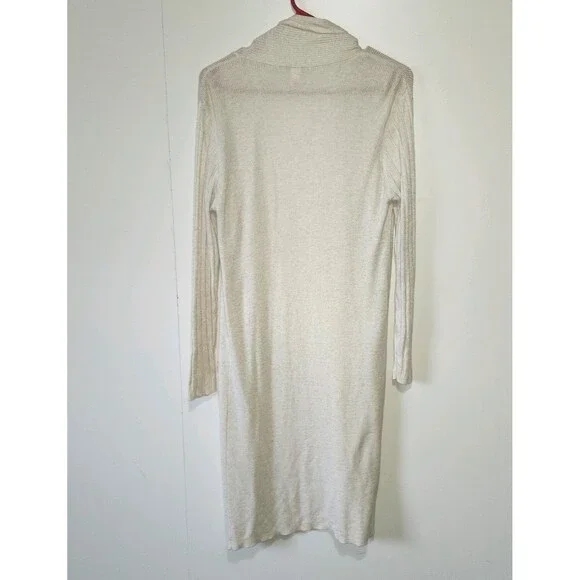 Victoria's Secret Cashmere Blend Ribbed Cardigan Womens Medium Beige Soft Cozy - Picture 2 of 9